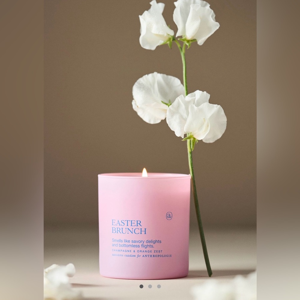 Anthropologie Anecdote Easter Brunch Champagne & Orange Zest Boxed Candle, Pink